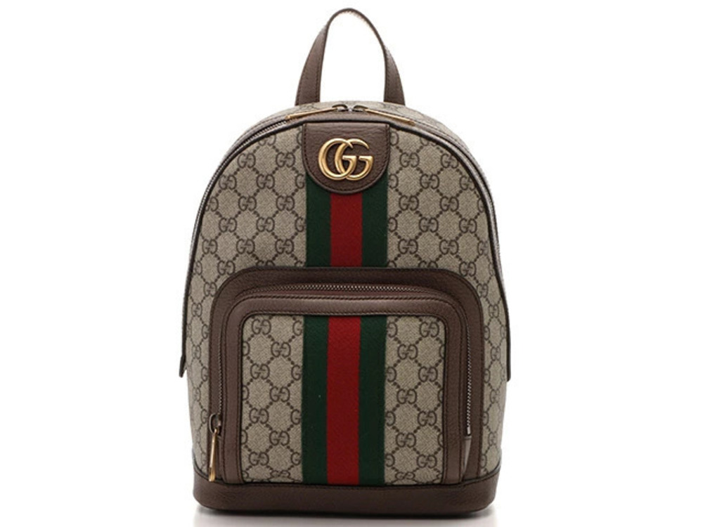 Gucci GG Ophidia Backpack Brown Calfskin